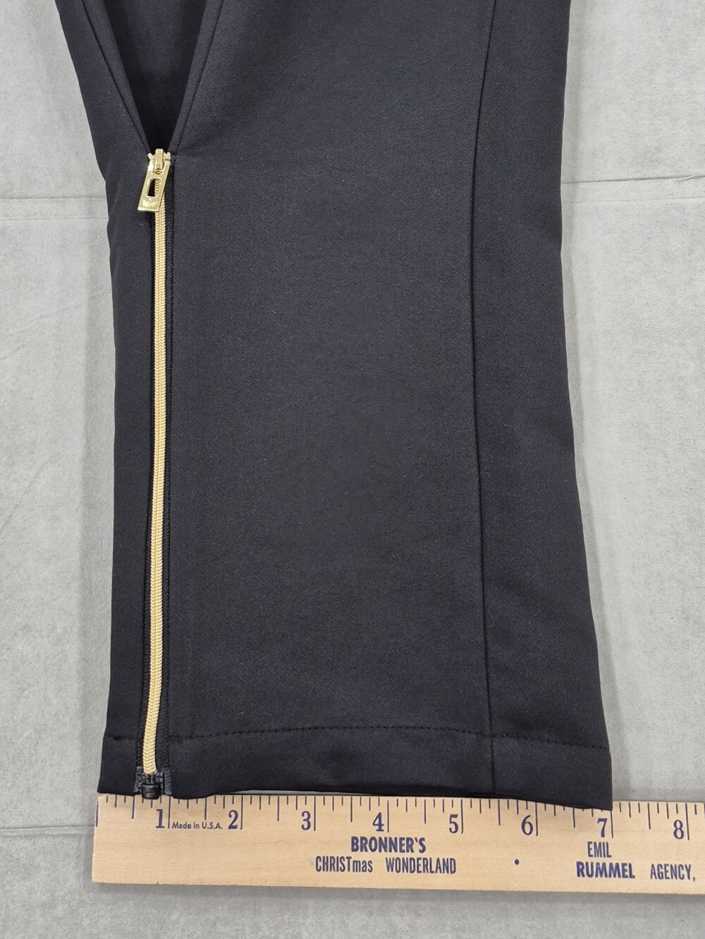 Adidas Originals Cargo Pants women's large black gold logo zipper ankles - Picture 9 of 13